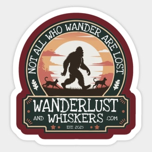 Wanderlust and Whiskers Sticker
